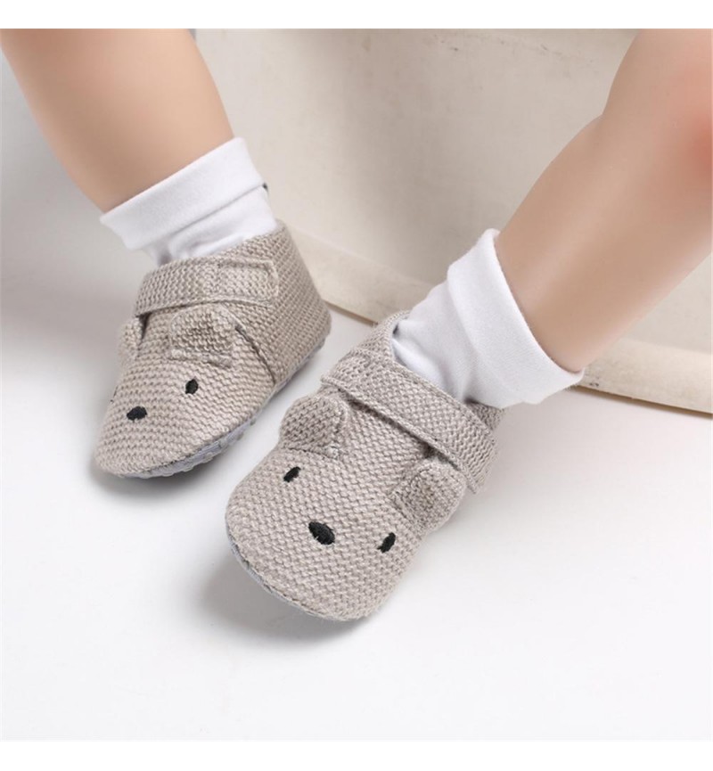 Baby Unisex Cartoon Magic Tape Flats Kids Shoes 