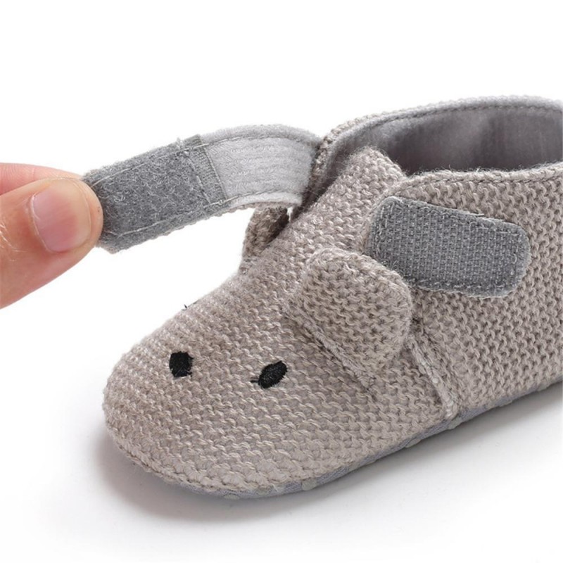 Baby Unisex Cartoon Magic Tape Flats Kids Shoes 