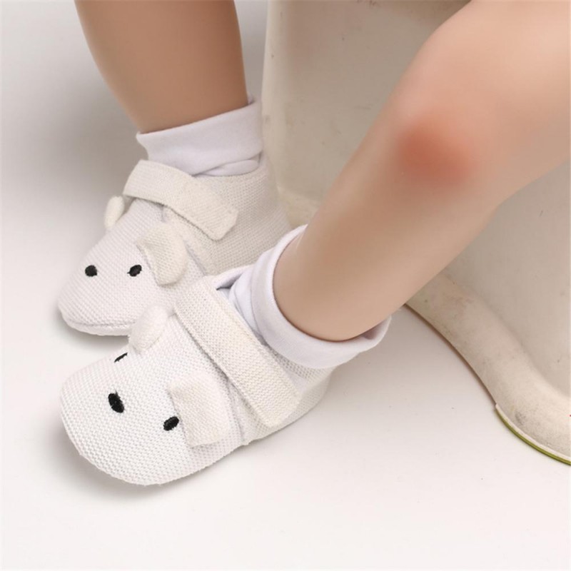 Baby Unisex Cartoon Magic Tape Flats Kids Shoes 