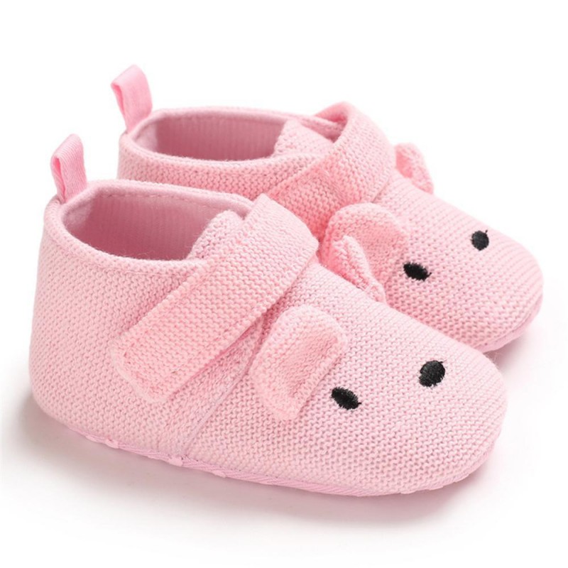 Baby Unisex Cartoon Magic Tape Flats Kids Shoes 