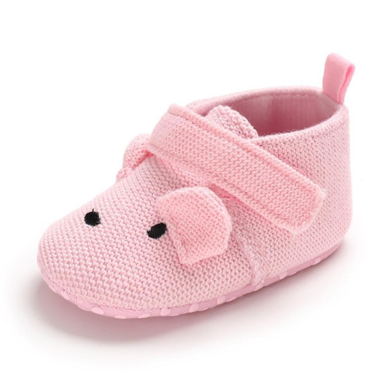 Baby Unisex Cartoon Magic Tape Flats Kids Shoes 