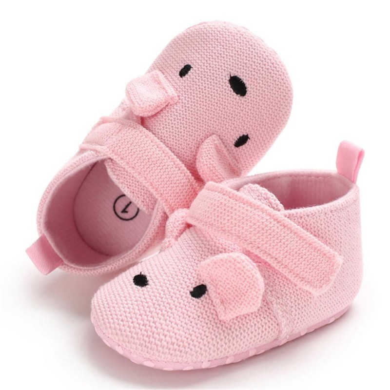 Baby Unisex Cartoon Magic Tape Flats Kids Shoes 