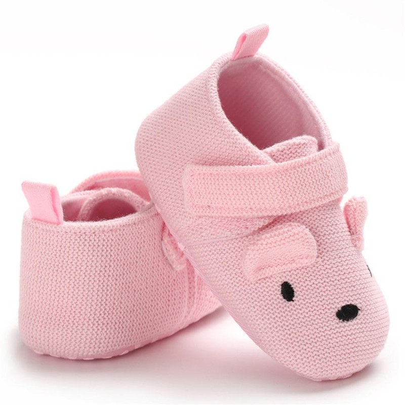 Baby Unisex Cartoon Magic Tape Flats Kids Shoes 