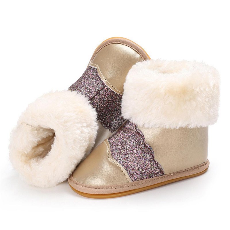 Baby Girls Casual Winter Fur Boots Cheap Kid Shoes 