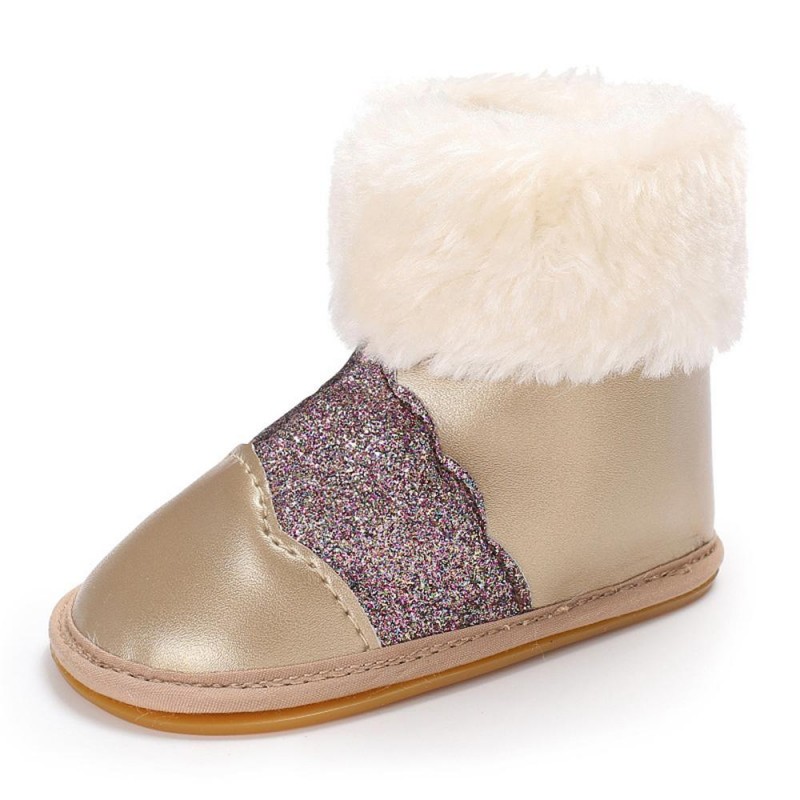 Baby Girls Casual Winter Fur Boots Cheap Kid Shoes 