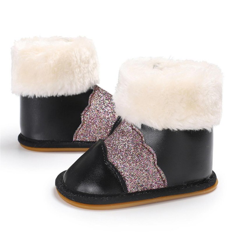 Baby Girls Casual Winter Fur Boots Cheap Kid Shoes 