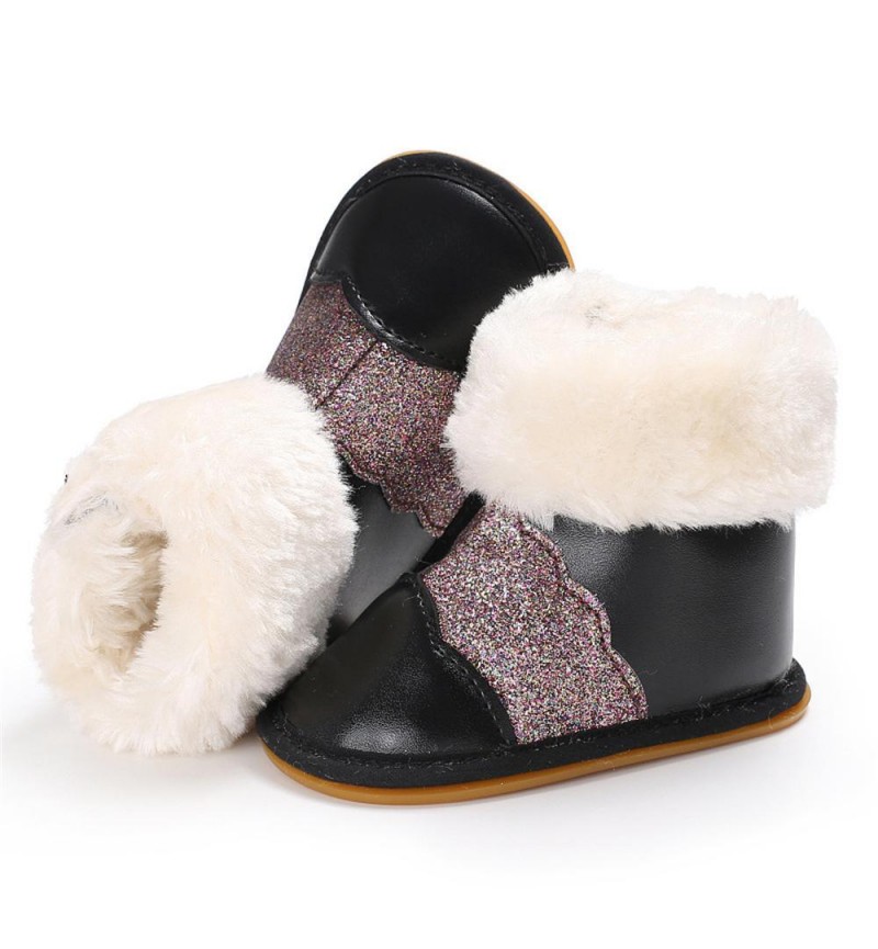 Baby Girls Casual Winter Fur Boots Cheap Kid Shoes 