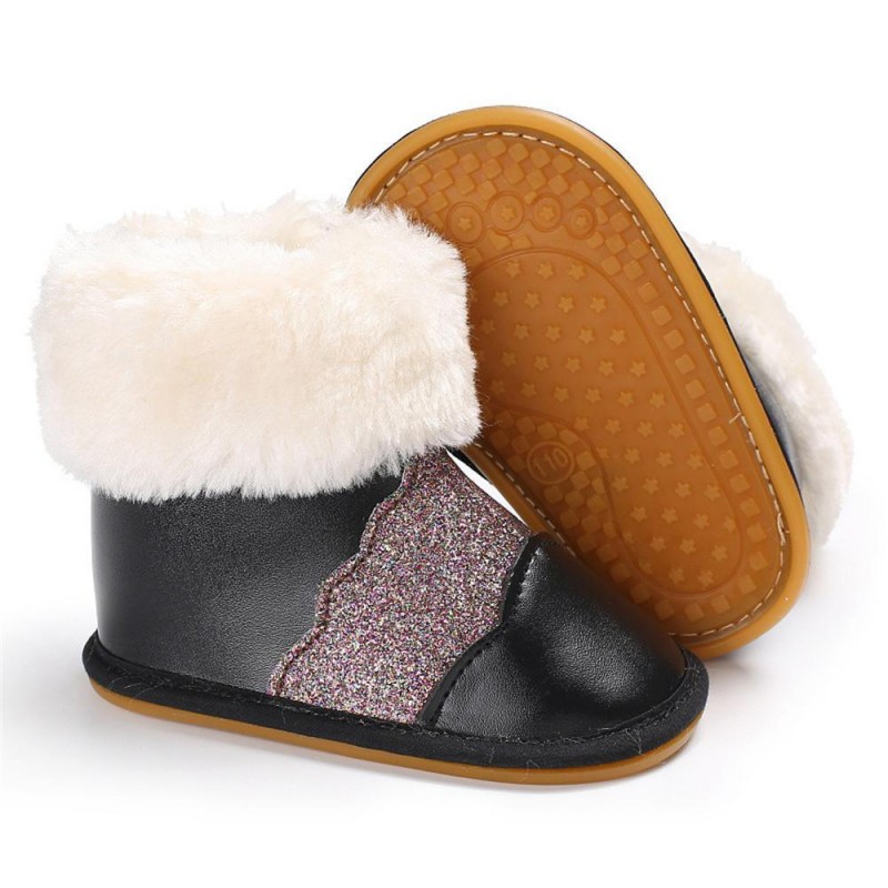 Baby Girls Casual Winter Fur Boots Cheap Kid Shoes 