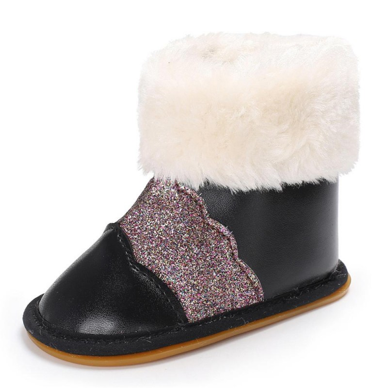 Baby Girls Casual Winter Fur Boots Cheap Kid Shoes 