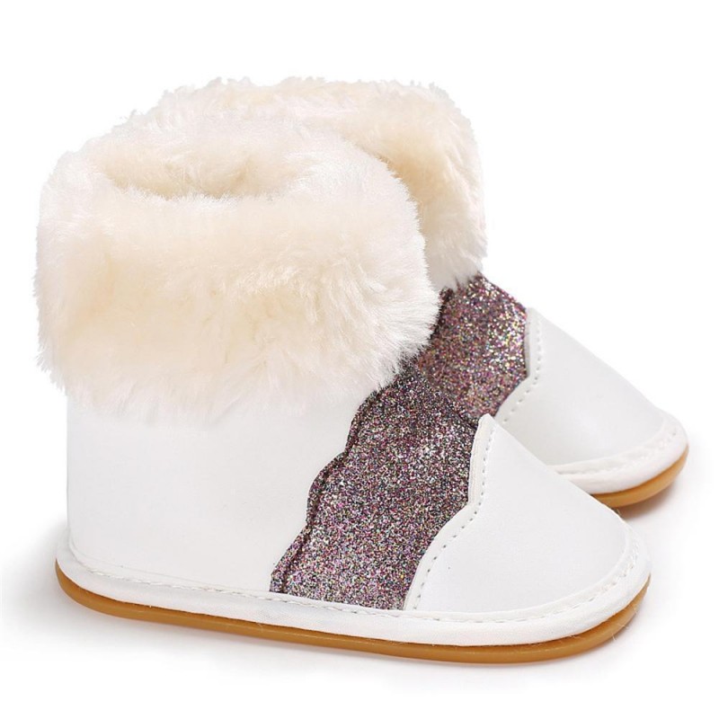 Baby Girls Casual Winter Fur Boots Cheap Kid Shoes 