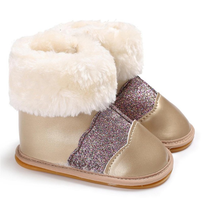 Baby Girls Casual Winter Fur Boots Cheap Kid Shoes 