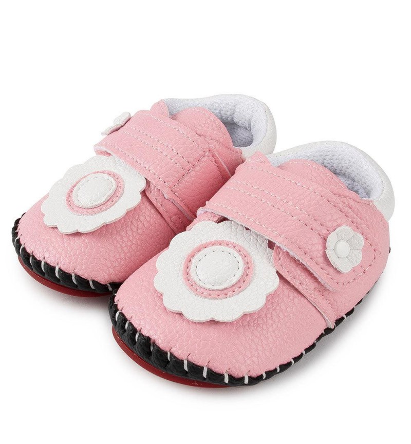 Baby Girls Flower Magic Tape Flats Shoes