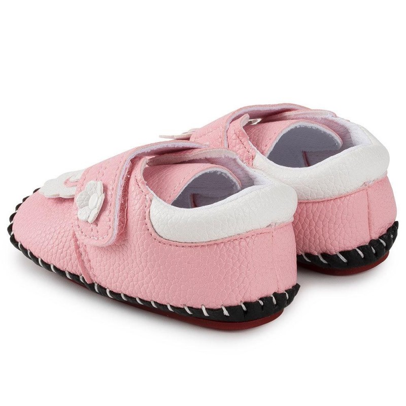 Baby Girls Flower Magic Tape Flats Shoes