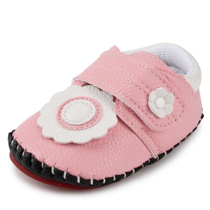 Baby Girls Flower Magic Tape Flats Shoes