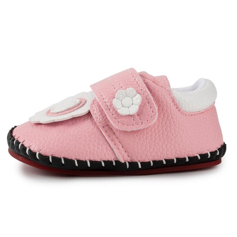 Baby Girls Flower Magic Tape Flats Shoes