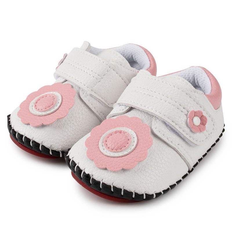 Baby Girls Flower Magic Tape Flats Shoes