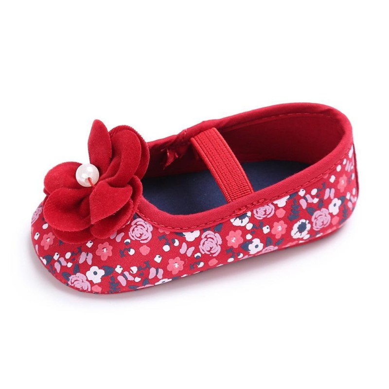 Baby Girls Flower Printed Slip On Shoes 