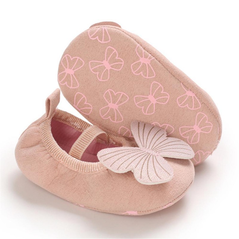 Baby Girls Slip On Butterfly Soft Flats Kids Shoes