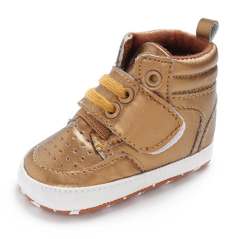 Baby Boys High Top Breathable Magic Tape Sneakers Kid Shoes