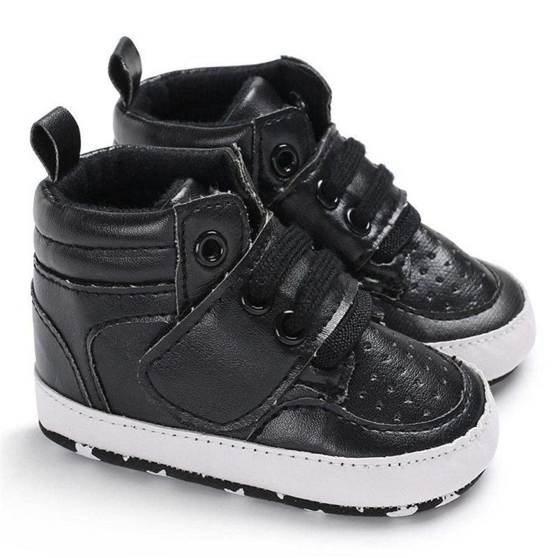 Baby Boys High Top Breathable Magic Tape Sneakers Kid Shoes