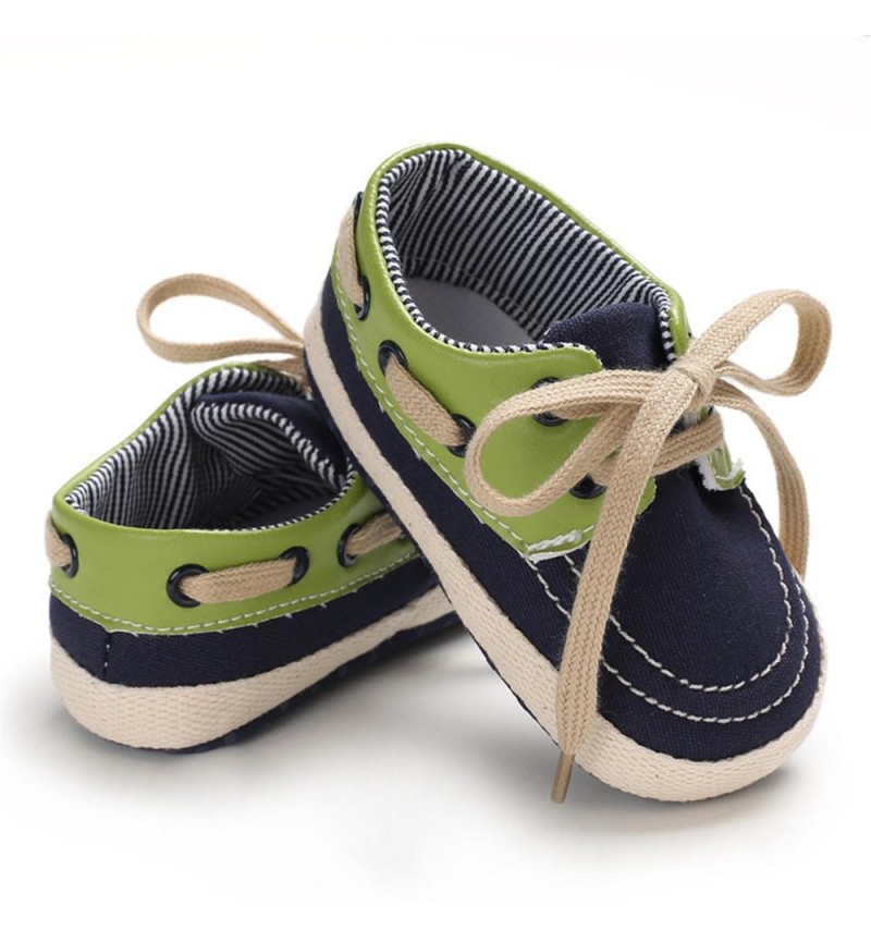 Baby Boys Lace-Up Color Block Shoes Childrens Shoes 