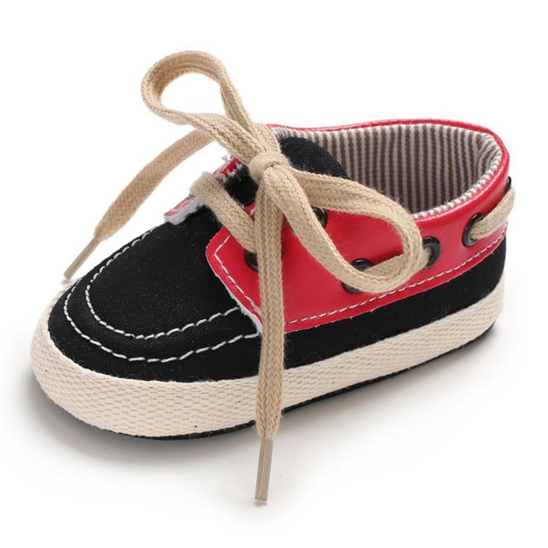 Baby Boys Lace-Up Color Block Shoes Childrens Shoes 