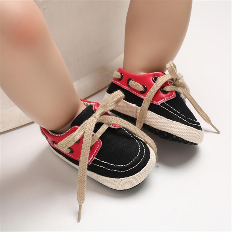 Baby Boys Lace-Up Color Block Shoes Childrens Shoes 