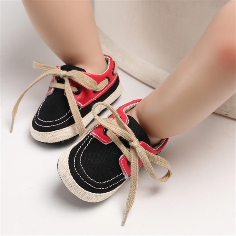 Baby Boys Lace-Up Color Block Shoes Childrens Shoes 