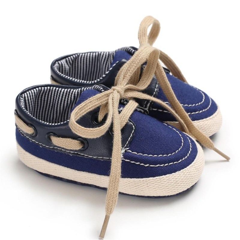 Baby Boys Lace-Up Color Block Shoes Childrens Shoes 