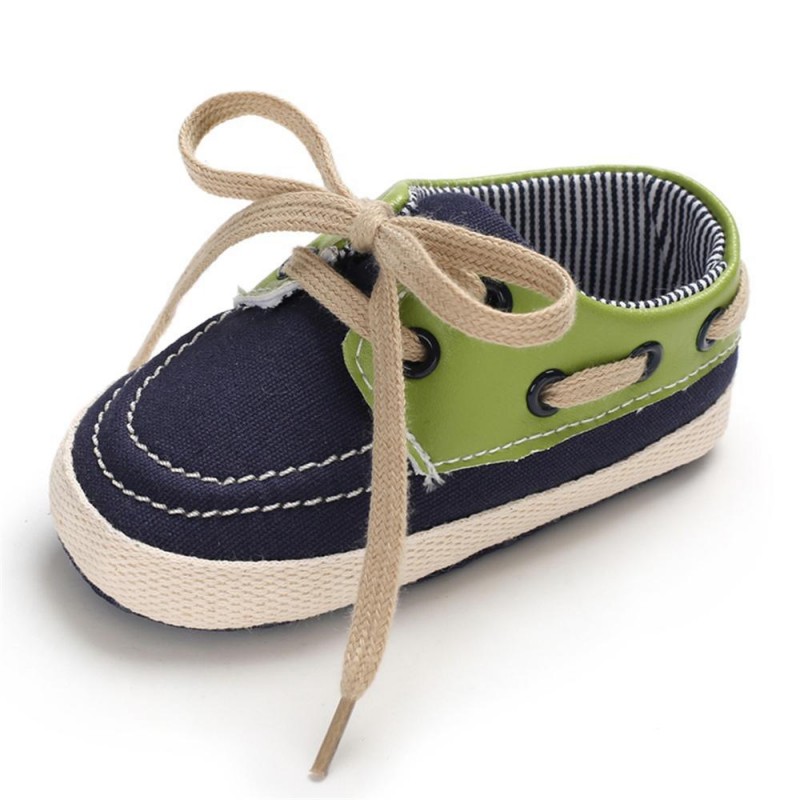 Baby Boys Lace-Up Color Block Shoes Childrens Shoes 