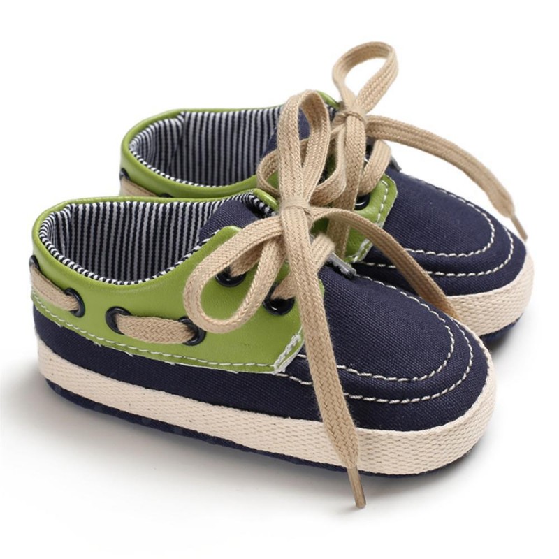 Baby Boys Lace-Up Color Block Shoes Childrens Shoes 