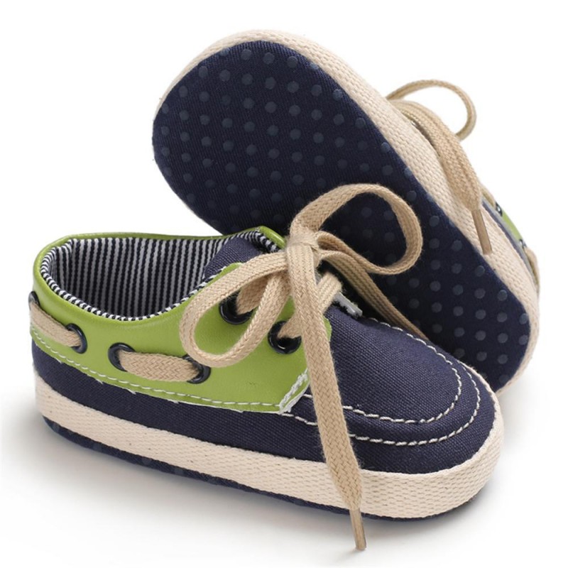 Baby Boys Lace-Up Color Block Shoes Childrens Shoes 