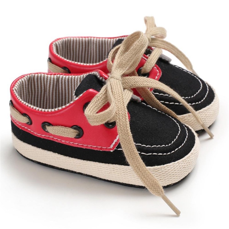 Baby Boys Lace-Up Color Block Shoes Childrens Shoes 