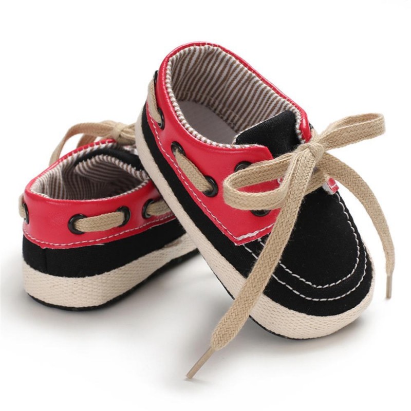 Baby Boys Lace-Up Color Block Shoes Childrens Shoes 