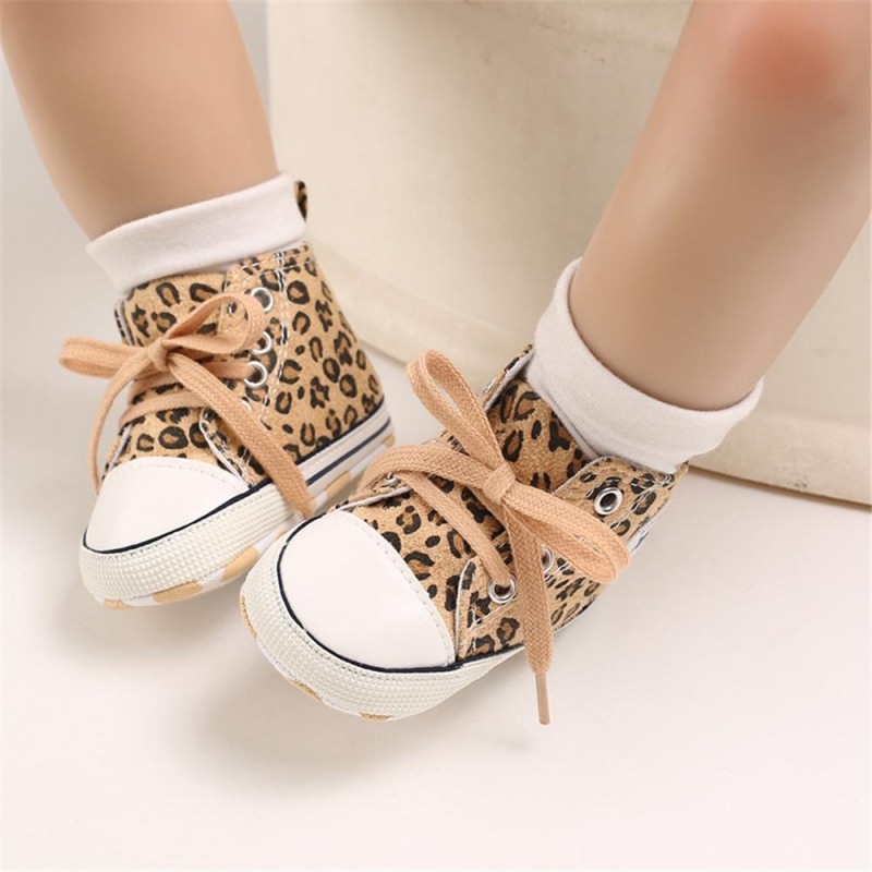 Baby Unisex Lace Up Canvas Cartoon Printed Casual Sneakers Kids Shoes vendors