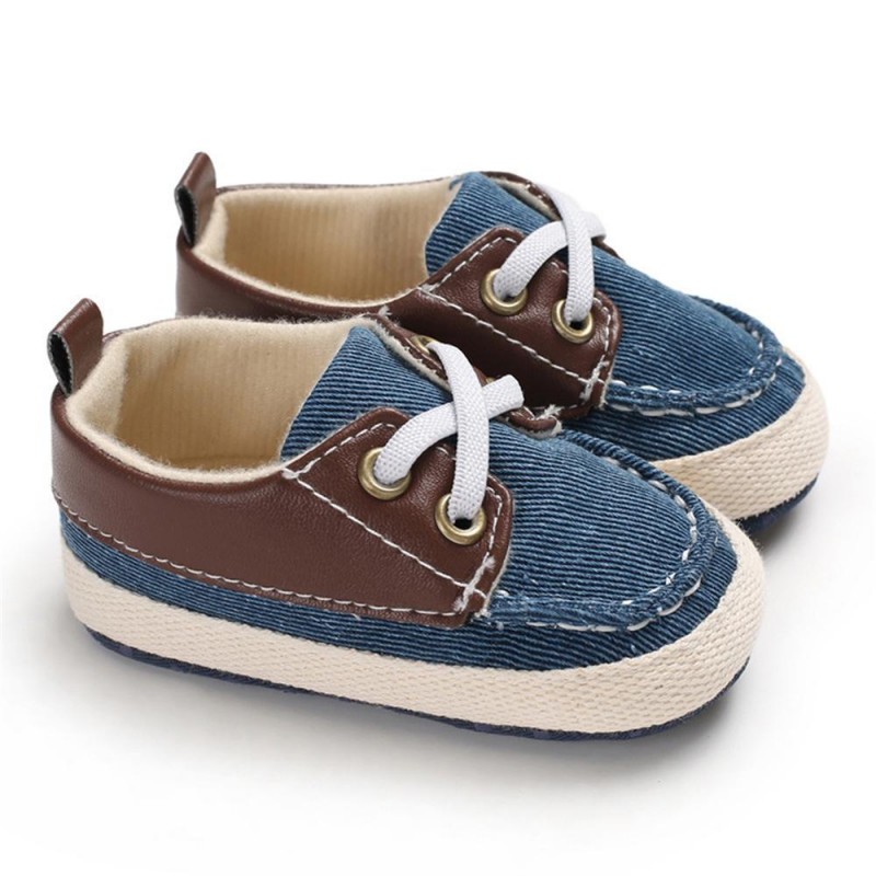 Baby Boys Lace Up Color Block Sneakers Children Shoes 