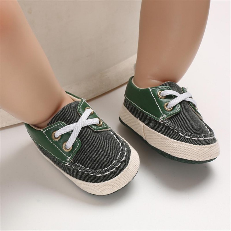 Baby Boys Lace Up Color Block Sneakers Children Shoes 