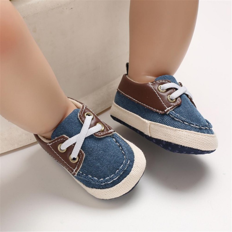 Baby Boys Lace Up Color Block Sneakers Children Shoes 