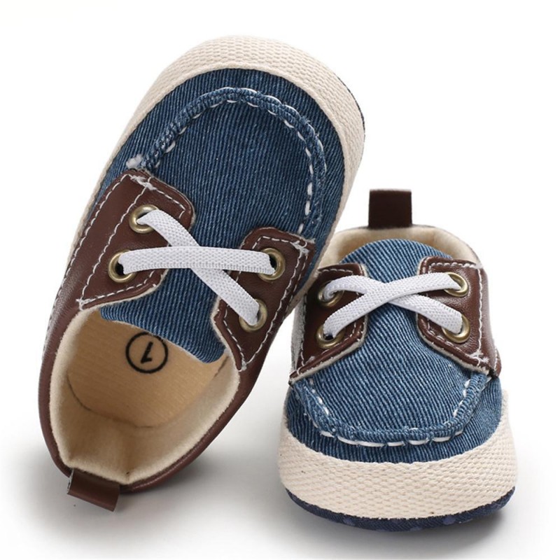 Baby Boys Lace Up Color Block Sneakers Children Shoes 