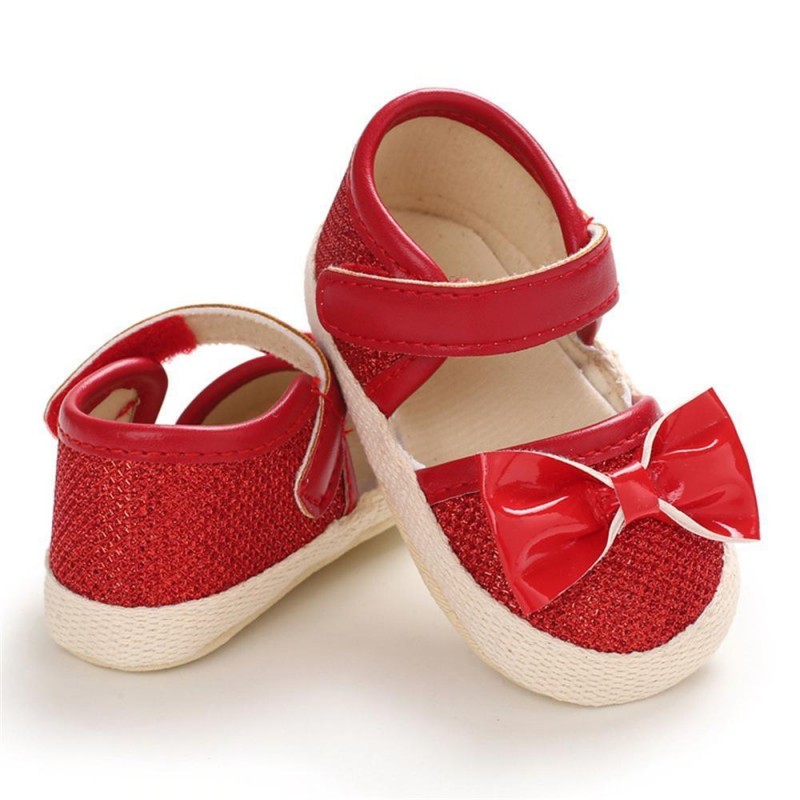 Girls Magic Tape Bow Decor Sandals Girls Shoes 