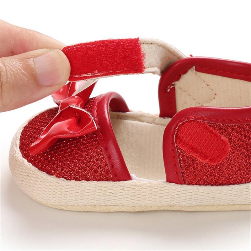 Girls Magic Tape Bow Decor Sandals Girls Shoes 