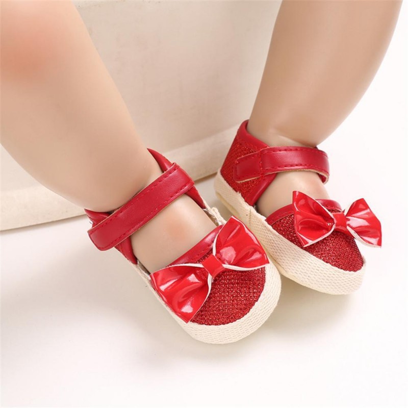 Girls Magic Tape Bow Decor Sandals Girls Shoes 