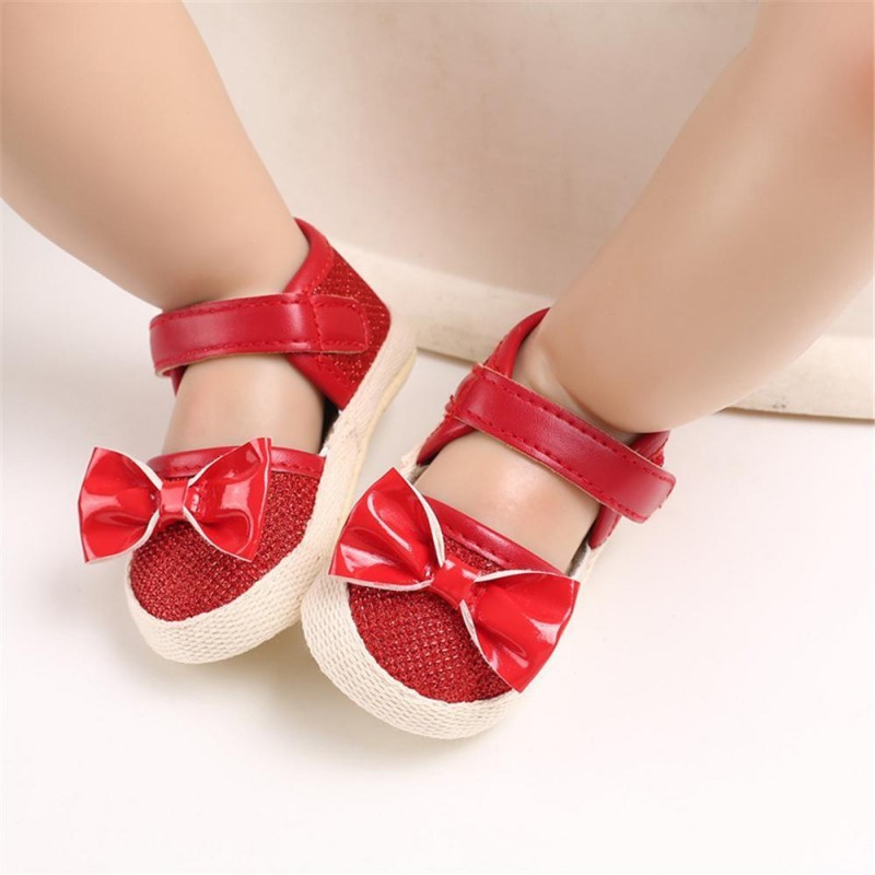 Girls Magic Tape Bow Decor Sandals Girls Shoes 