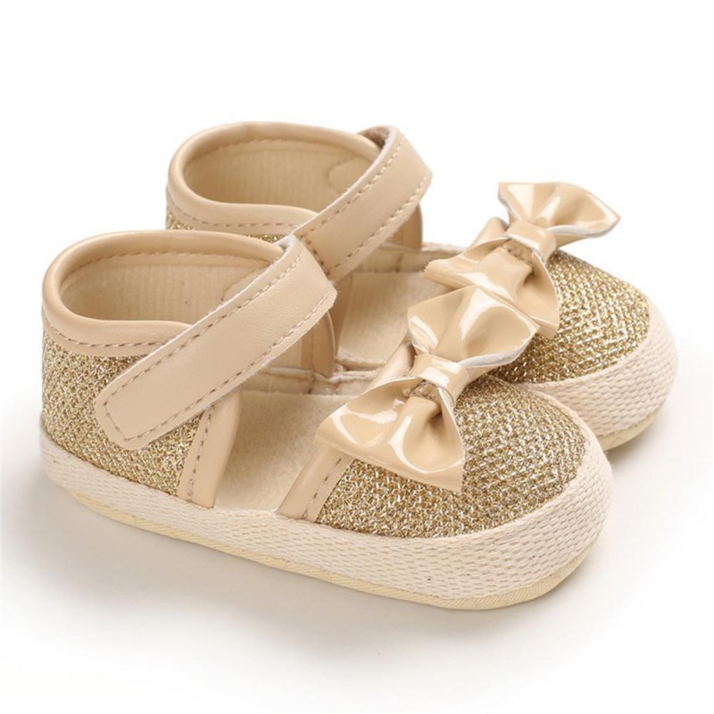 Girls Magic Tape Bow Decor Sandals Girls Shoes 