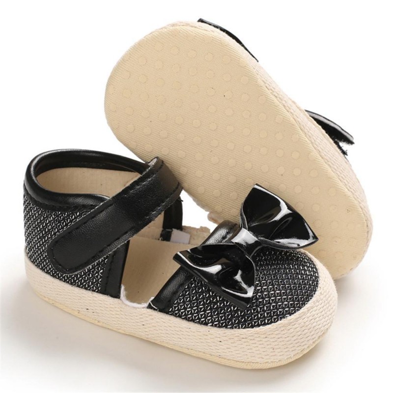 Girls Magic Tape Bow Decor Sandals Girls Shoes 