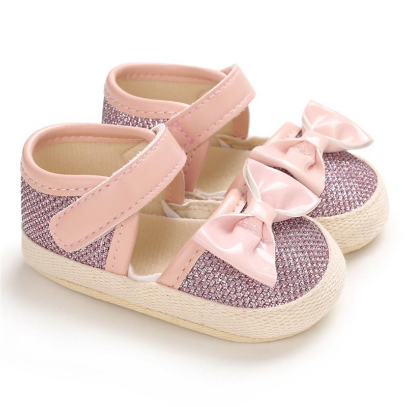 Girls Magic Tape Bow Decor Sandals Girls Shoes 