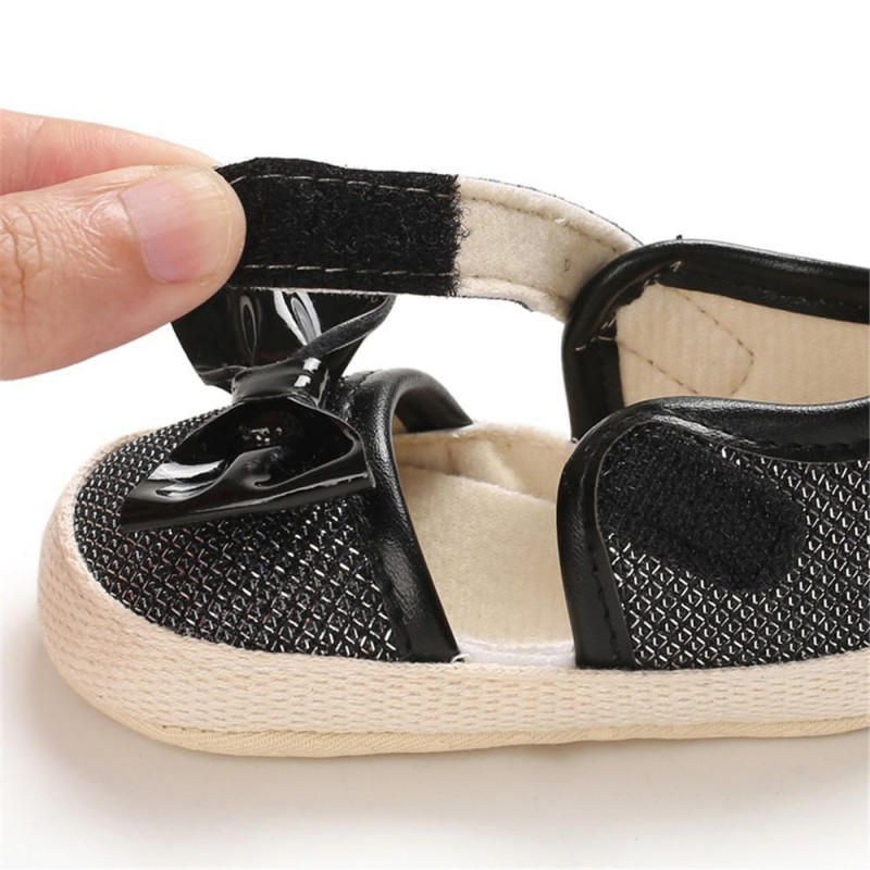 Girls Magic Tape Bow Decor Sandals Girls Shoes 
