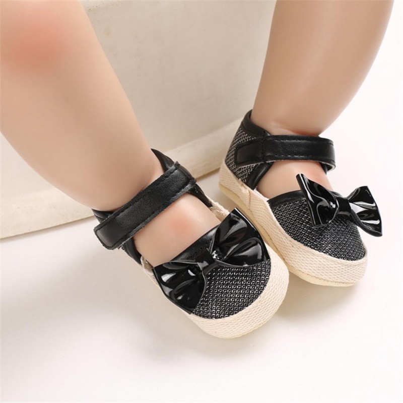 Girls Magic Tape Bow Decor Sandals Girls Shoes 