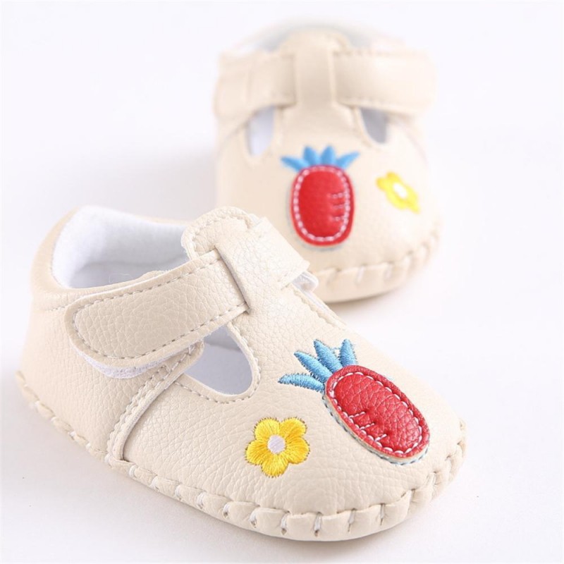 Baby Girls Magic Tape Cartoon Flats Child Shoes