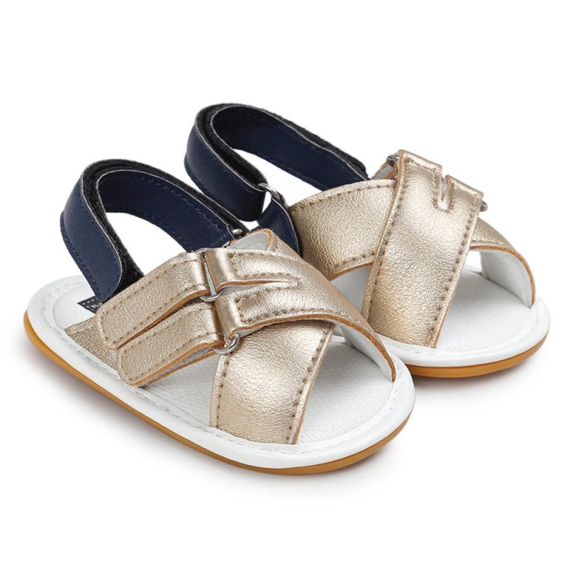 Baby Girls Magic Tape Open Toe PU Sandals Kids Shoes